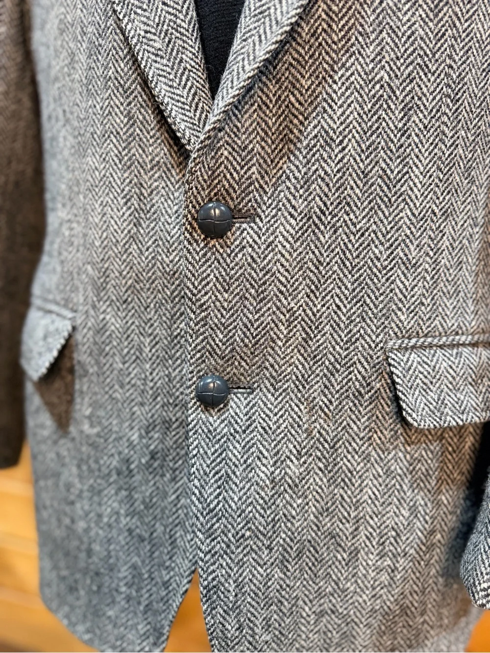 Vintage Pitlochry Harris Tweed Men’s 40 Herringbone Wool Blazer England